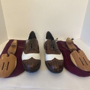 Allen Edmonds 11.5 Honors Collection Legend Brown White Golf Shoe + Accessories